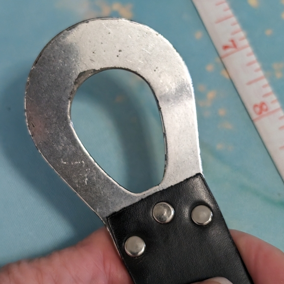 Chico's Genuine Leather Black and Silver Tone Adjustable Belt Size S/M - Picture 9 of 9